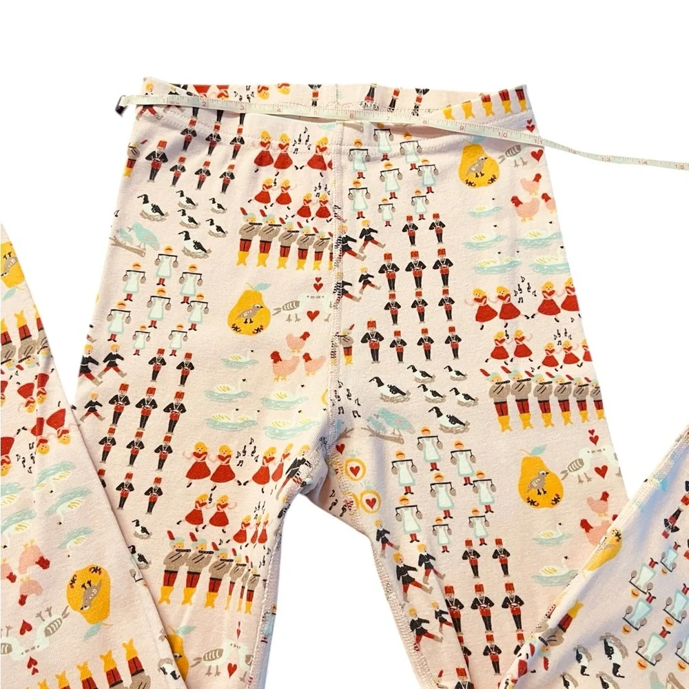 Hanna Andersson Light Pink Holiday 12 Days Of Christmas Pajama Set Size 10